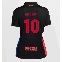 Camiseta Barcelona Ansu Fati #10 Segunda Equipación Replica 2024-25 para mujer mangas cortas